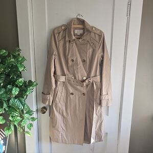 Micheal Kors Lt Brown Womens Trench Coat Size Medium
